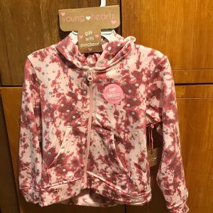 Toddler girls sweatshirt with zipper
